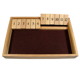 Deluxe Wood Shut the Box Game - 12 Numbers